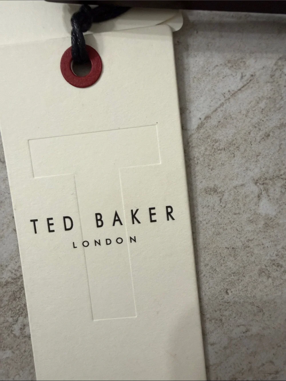 Ted Baker Dark Brown Leather Card & Key Holder with Gold Chain ..nwt ..authentic